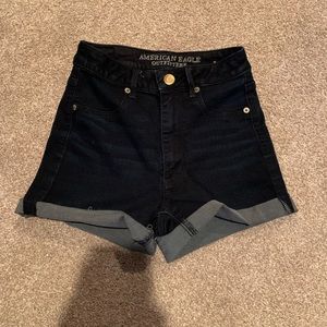 high rise american eagle jean shorts